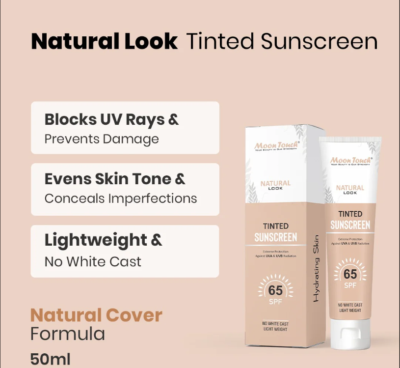 Natural Look Tinted Sunscreen 50ml Tube