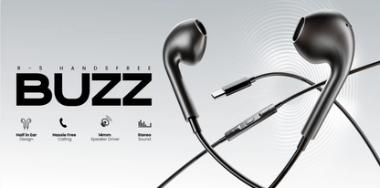 R-5 Buzz Handsfree Type C       Half-In-Ear | 14mm Driver | Thunderous Bass
