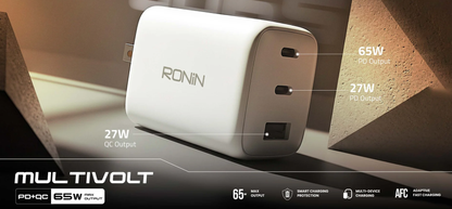 Multivolt Charger PD + QC 65 Watt Max